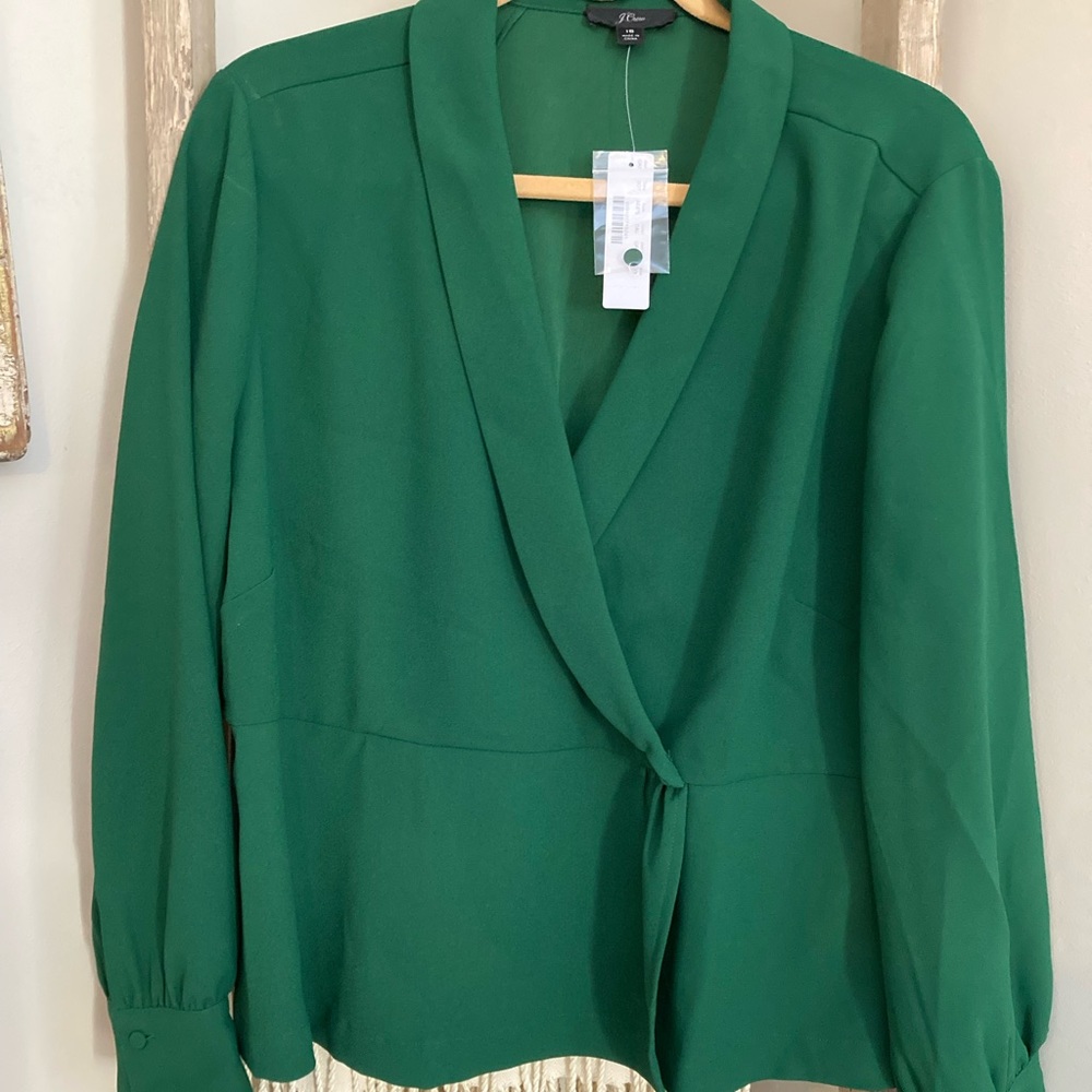 NWT J. Crew Drapey Faux Wrap Top